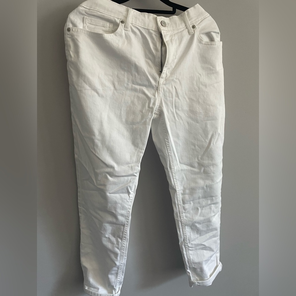 Banana Republic White Slim Jeans